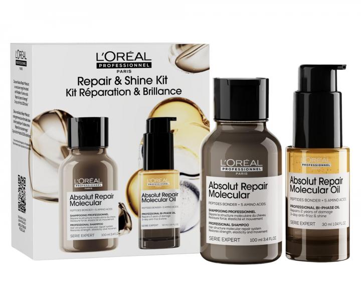 Zestaw podr�ny do w�os�w zniszczonych Lor�al Professionnel Serie Expert Absolut Repair Molecular Repair & Shine Kit
