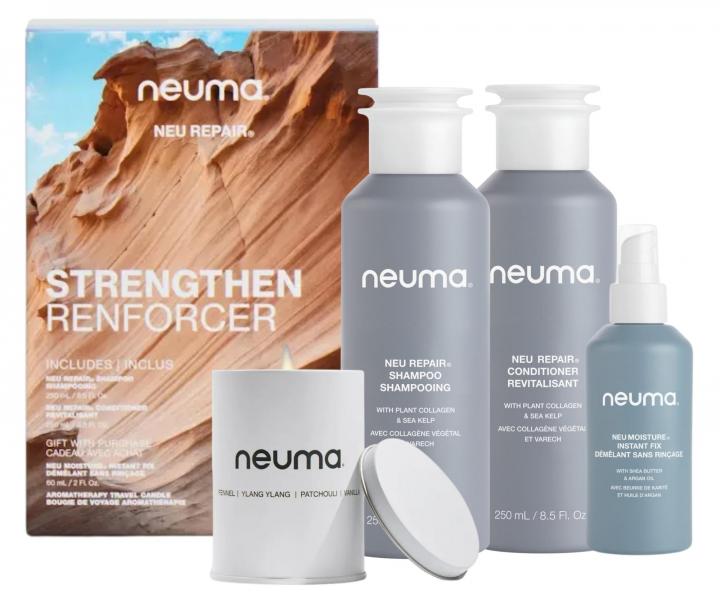 Zestaw upominkowy do wszystkich rodzajw wosw Neuma Neu Repair Strengthen + wieczka i spray gratis