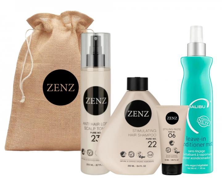Zestaw upominkowy wspierajcy porost wosw Zenz Scalp + odywka Malibu C gratis