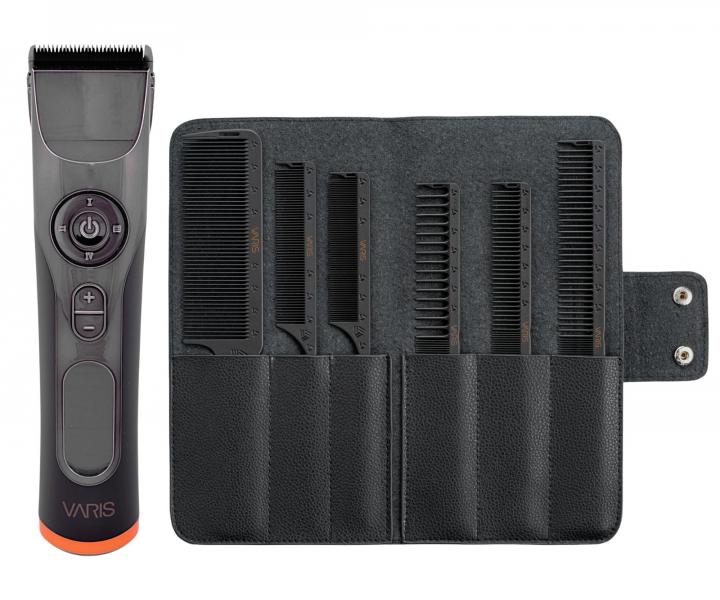 Profesjonalna maszynka do strzy�enia w�os�w Varis Hair Clipper VC42 - szara + zestaw karbonowych grzebien Varis gratis