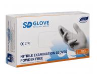 R�kawiczki nitrylowe SD Glove Nitrile Examination Gloves - 100 sztuk - bia�e