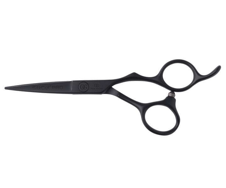 Noyczki fryzjerskie Olivia Garden SilkCut Pro Matt Black - 5" - czarne matowe