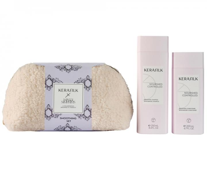 Zestaw upominkowy wygadzajcy do wosw krconych i niesfornych Kerasilk Smoothing Set + kosmetyczka gratis