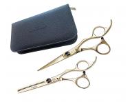 Zestaw noyczek fryzjerskich 5,75" + degawki 6,35" Olivia Garden SilkCut Black & Gold Limited