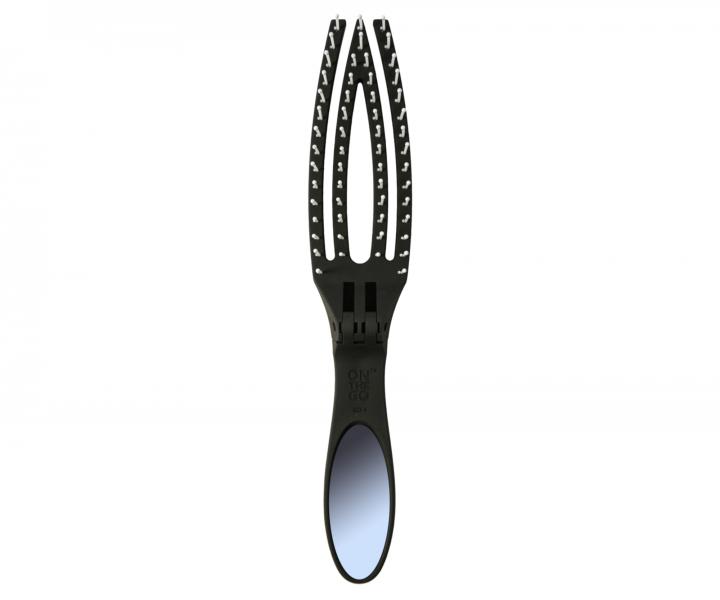 Szczotka z nylonowym wosiem Olivia Garden Fingerbrush On the Go Detangle&Style - czarna