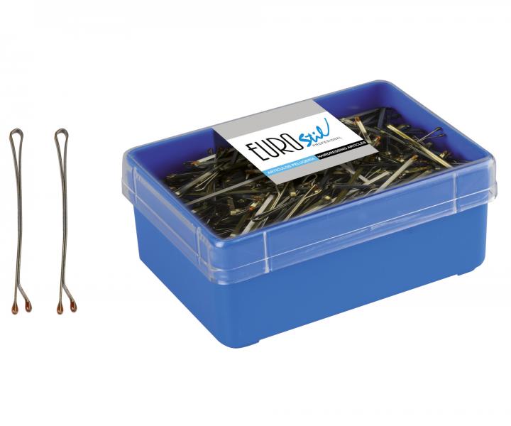 Wsuwka prosta Eurostil Professional - 6 cm - 200 szt - ciemnozota