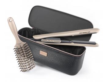 Luksusowy zestaw profesjonalnej prostownicy Ultron Enyi 1" szczotki Sibel Proflex i etui Ultron Luxury Gift Set - zoty