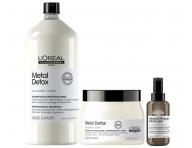 Zestaw do w�os�w farbowanych i zniszczonych Lor�al Professionnel Metal Detox + kuracja Absolut Repair Molecular 100 ml gratis