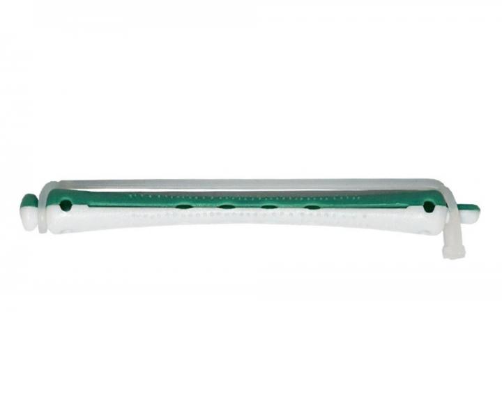 Plastikowe wa�ki do trwa�ej ondulacji Duko 1161 - �rednica 6 mm - 12 szt. - zielono-bia�e