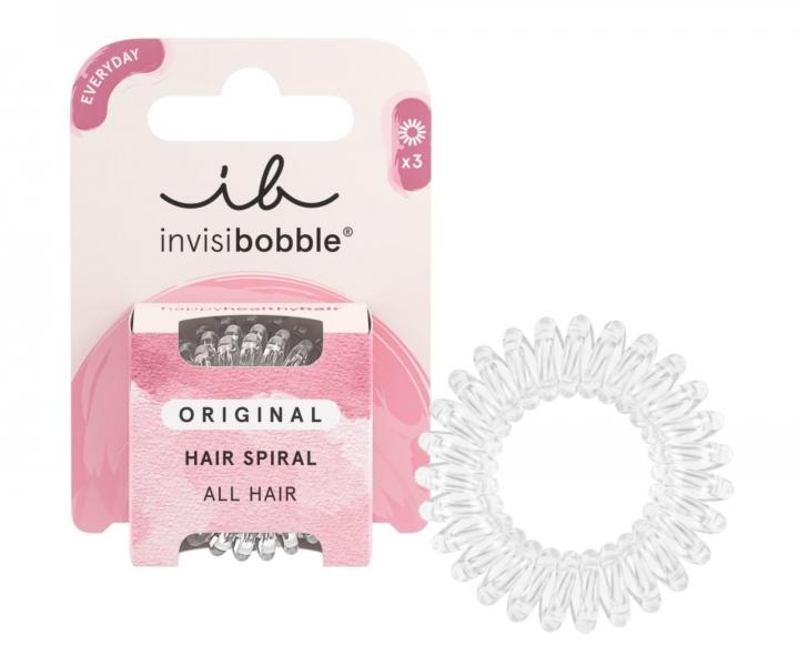 Gumka do w�os�w spiralka Invisibobble Original Crystal Clear - prze�roczysta - 3 szt.