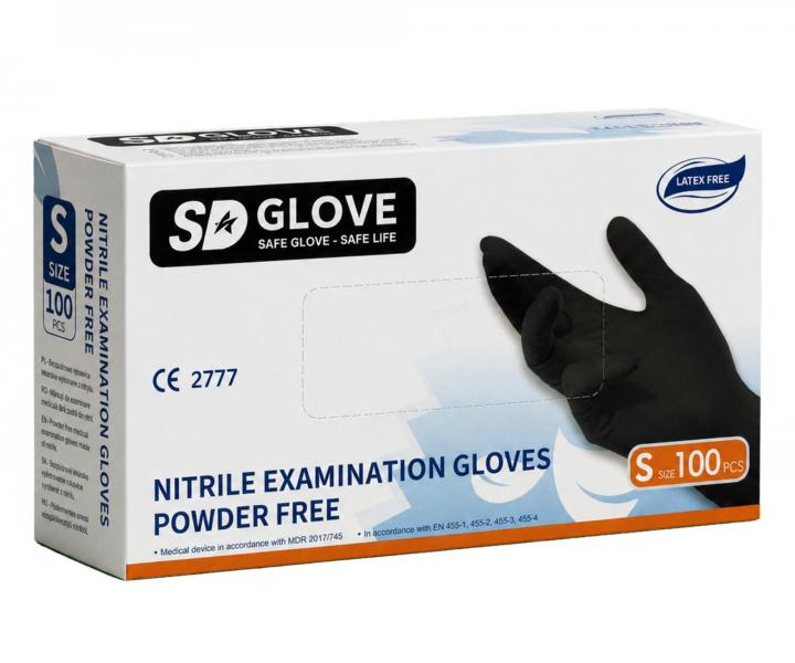 R�kawiczki nitrylowe SD Glove Nitrile Examination Gloves - 100 sztuk - czarne - rozmiar S