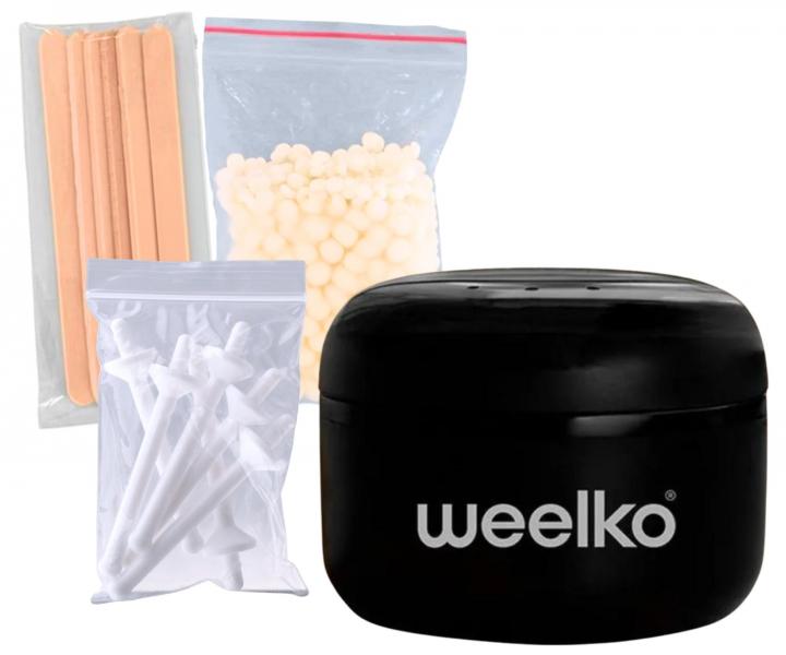 Mini podgrzewacz wosku do depilacji Weelko Pocket Wax - 8 g - czarny