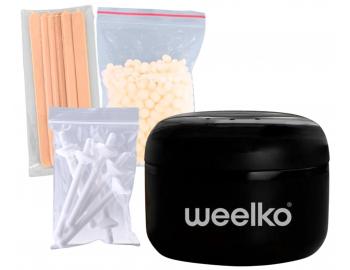 Mini podgrzewacz wosku do depilacji Weelko Pocket Wax - 8 g - czarny
