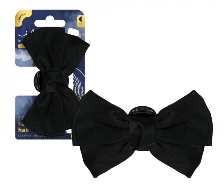 Klamra do w�os�w z aksamitn� kokard� Invisibobble Clipstar M Eclipse Nuit Knot - czarna