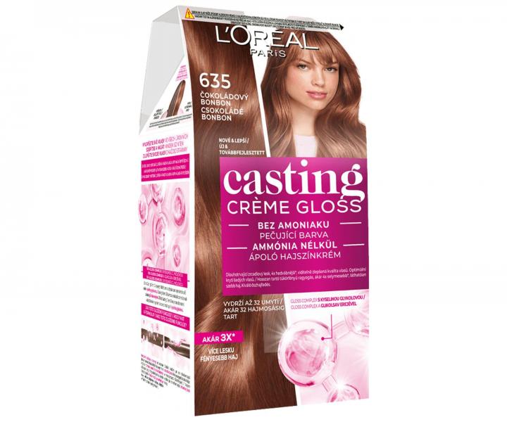 Farba do wosw bez amoniaku Loral Casting Crme Gloss - 635 czekoladowy cukierek