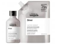 Szampon neutralizuj�cy do w�os�w siwych i bia�ych Lor�al Professionnel Serie Expert Silver - 300 ml + zapas 500 ml