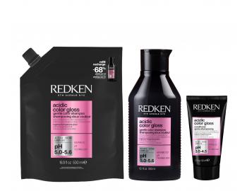 Szampon rozwietlajcy do wosw farbowanych Redken Acidic Color Gloss - 300 ml + zapas 500 ml + odywka 50 ml gratis