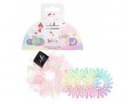 Zestaw kolorowych gumek spiralek dla dzieci Invisibobble KIDS I Have Fillings For You - 4 szt.