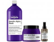 Zestaw wyg�adzaj�cy w�osy Lor�al Professionnel Keratin Alpha Sleek + kuracja wst�pna Absolut Repair Molecular 100 ml gratis
