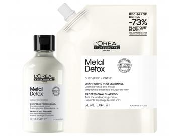 Szampon do w�os�w farbowanych i zniszczonych Lor�al Professionnel Serie Expert Metal Detox - 300 ml + zapas 500 ml