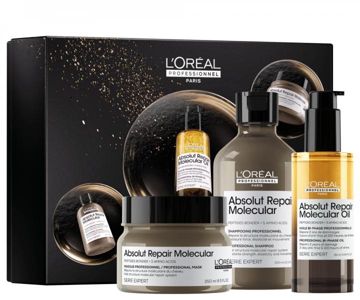 Zestaw upominkowy do w�os�w zniszczonych Lor�al Professionnel Serie Expert Absolut Repair Molecular Trio