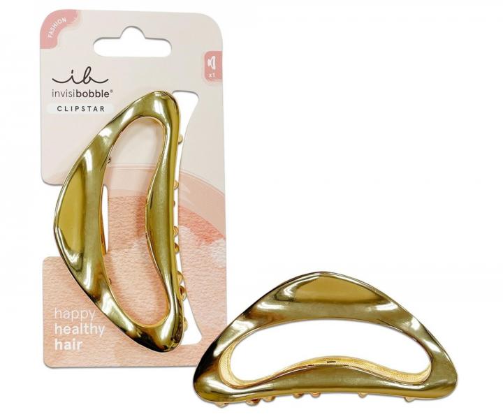 Klamra do wosw Invisibobble Clipstar Gold Luxe - metalowa - zota
