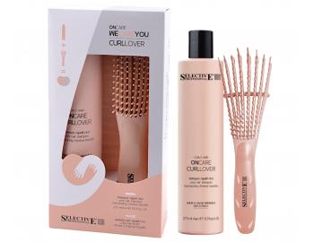 Zestaw upominkowy do wosw krconych Selective Professional OnCare CurlLover WeCareYou Kit - szampon + szczotka gratis