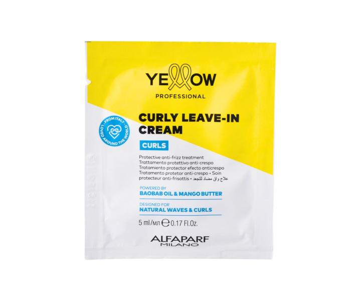 Krem bez sp�ukiwania do w�os�w falowanych, kr�conych i afro Yellow Professional Curls Curly Leave-In Cream - 5 ml (bonus)