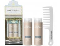 Zestaw upominkowy nawilajcy i regenerujcy wosy Paul Mitchell The Classic Trio + grzebie gratis