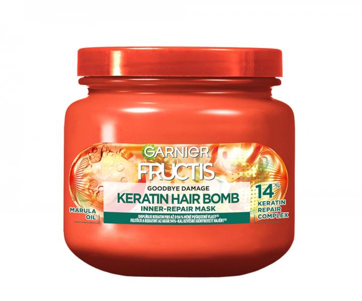 Maska gboko pielgnujca do wosw zniszczonych Garnier Fructis Goodbye Damage Keratin Hair Bomb - 320 ml