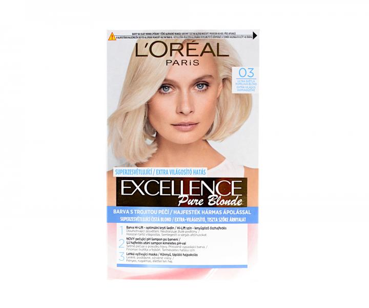 Farba do trwa�ej koloryzacji Lor�al Excellence Pure Blonde - 03 ultra jasny popielaty blond