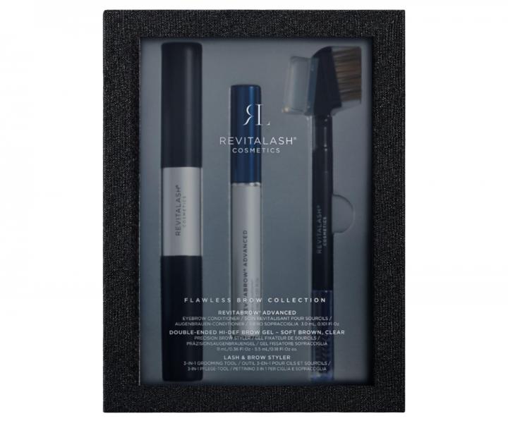 Zestaw upominkowy do brwi RevitaLash Flawless Brow Collection RevitaBrow Advanced + dwustronny �el i szczoteczka do rz�s gratis