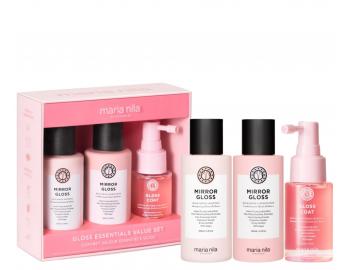Zestaw podr�ny upominkowy nadaj�cy po�ysk i wyg�adzaj�cy w�osy Maria Nila Mirror Gloss Essentials Value Set