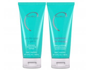 Zestaw podr�ny g��boko oczyszczaj�cy i intensywnie nawil�aj�cy w�osy Malibu C Un-Do-Goo i Replenish Masque