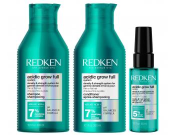 Zestaw nadaj�cy g�sto�� i obj�to�� w�osom cienkim, oklapni�tym i normalnym Redken Acidic Grow Full System + serum gratis