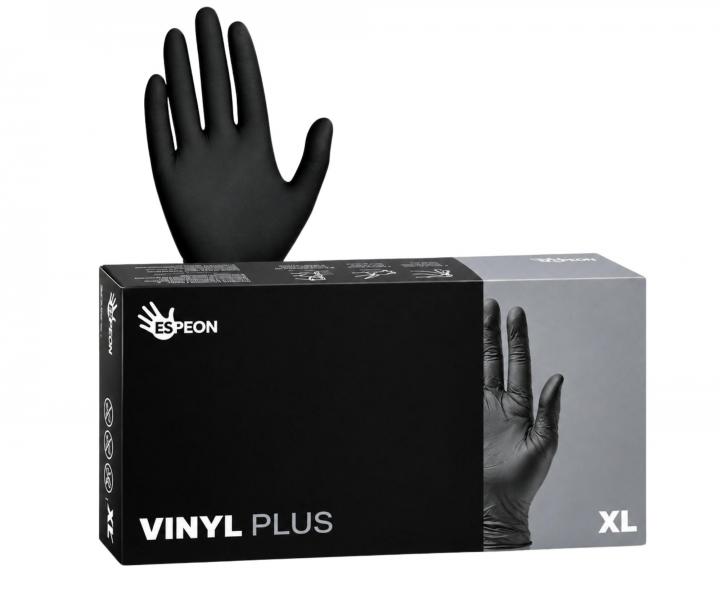 R�kawiczki winylowe Espeon Vinyl Plus - 100 szt - czarne - XL - uszkodzone opakowanie
