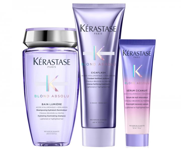 Zestaw roz�wietlaj�cy do w�os�w blond K�rastase Blond Absolu + serum na noc 30 ml gratis