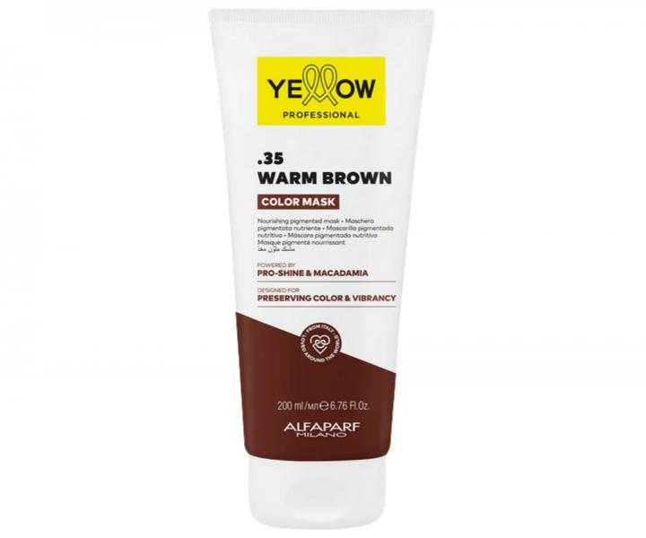Od�ywcza maska koloryzuj�ca Yellow Professional Color Mask .35 Warm Brown - 200 ml - ciep�y br�z