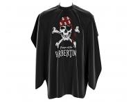 Mska peleryna do strzyenia wosw i brody Barbertime Black Pro Barber Cape XL - czarna