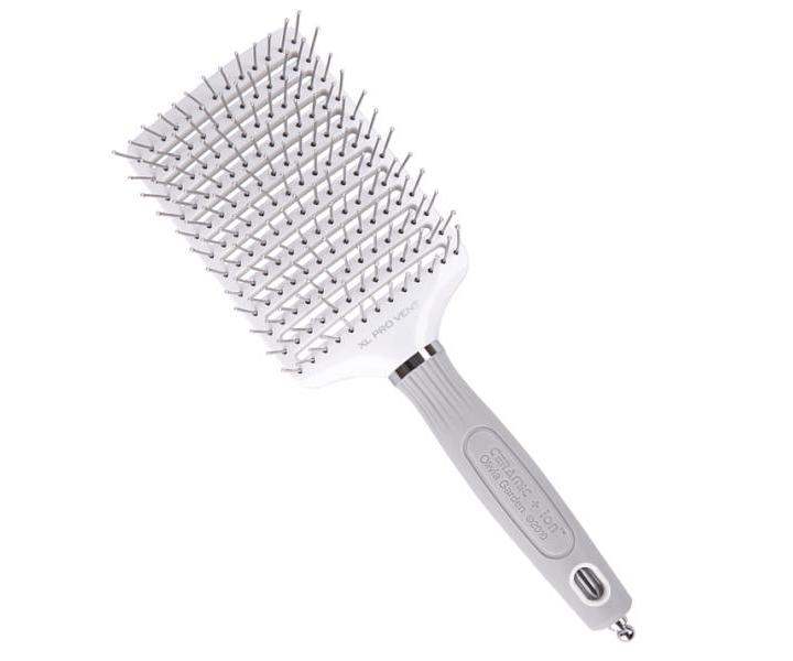 Szczotka do w�os�w p�aska z nylonowym w�osiem Olivia Garden Ceramic + Ion XL Pro - 80 mm
