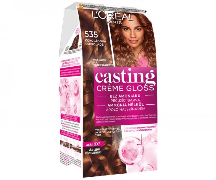 Farba do wosw bez amoniaku Loral Casting Crme Gloss - 535 czekolada