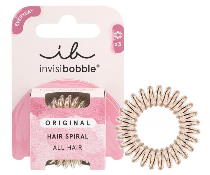 Gumka do w�os�w spiralka Invisibobble Original Bronze Me Pretty - br�zowa - 3 szt.