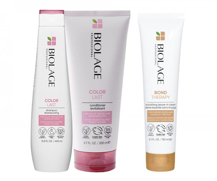 Zestaw do w�os�w farbowanych Biolage Color Last + krem wyg�adzaj�cy termoochronny gratis