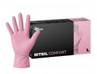 R�kawiczki nitrylowe Espeon Nitril Comfort - 100 szt - r�owe - L
