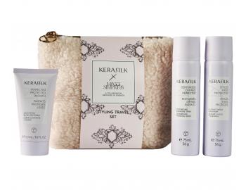 Zestaw podrny do wykoczenia fryzury Kerasilk Styling Travel Set + kosmetyczka gratis