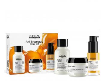 Zestaw podr�ny do w�os�w farbowanych i zniszczonych Lor�al Professionnel Serie Expert Metal Detox Mini Trio Kit