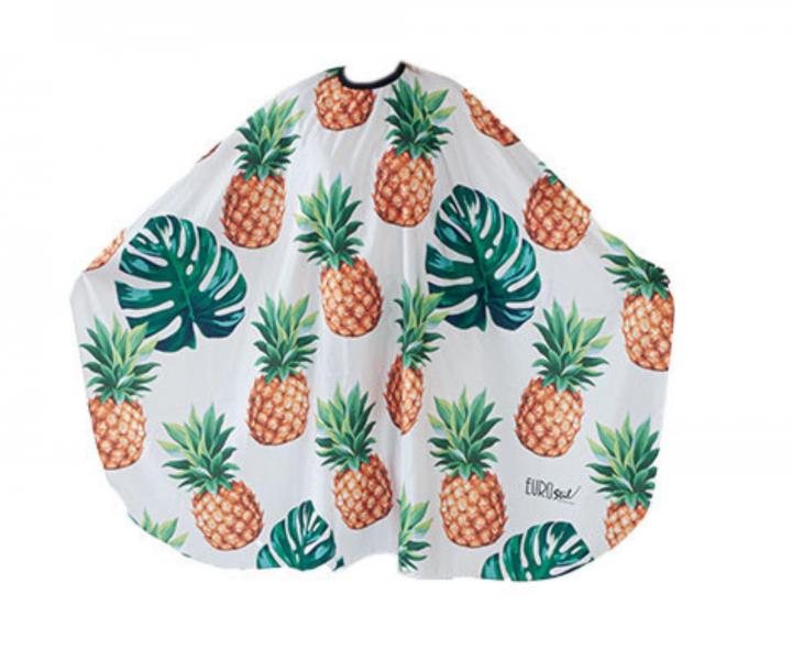 Peleryna fryzjerska do strzyenia wosw Eurostil Professional - ananas - metalowy haczyk