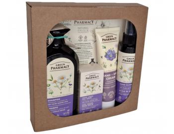 Zestaw upominkowy do wosw farbowanych z rumiankiem i olejem lnianym Green Pharmacy