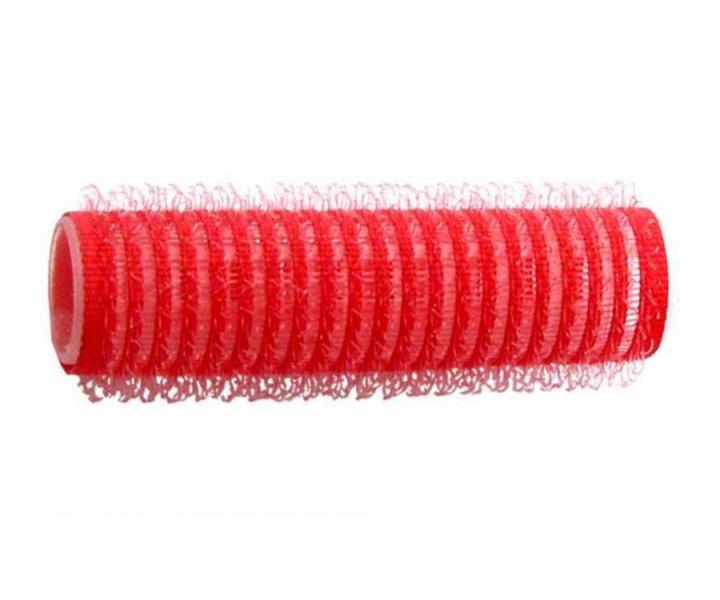 Wa�ki do w�os�w rzepy Duko Velcro - �rednica 15 mm - 6 szt - czerwone