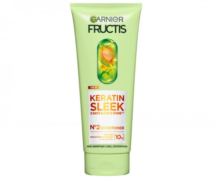 Seria wygadzajca i nadajca poysk do wosw suchych i puszcych si Garnier Fructis Keratin Sleek